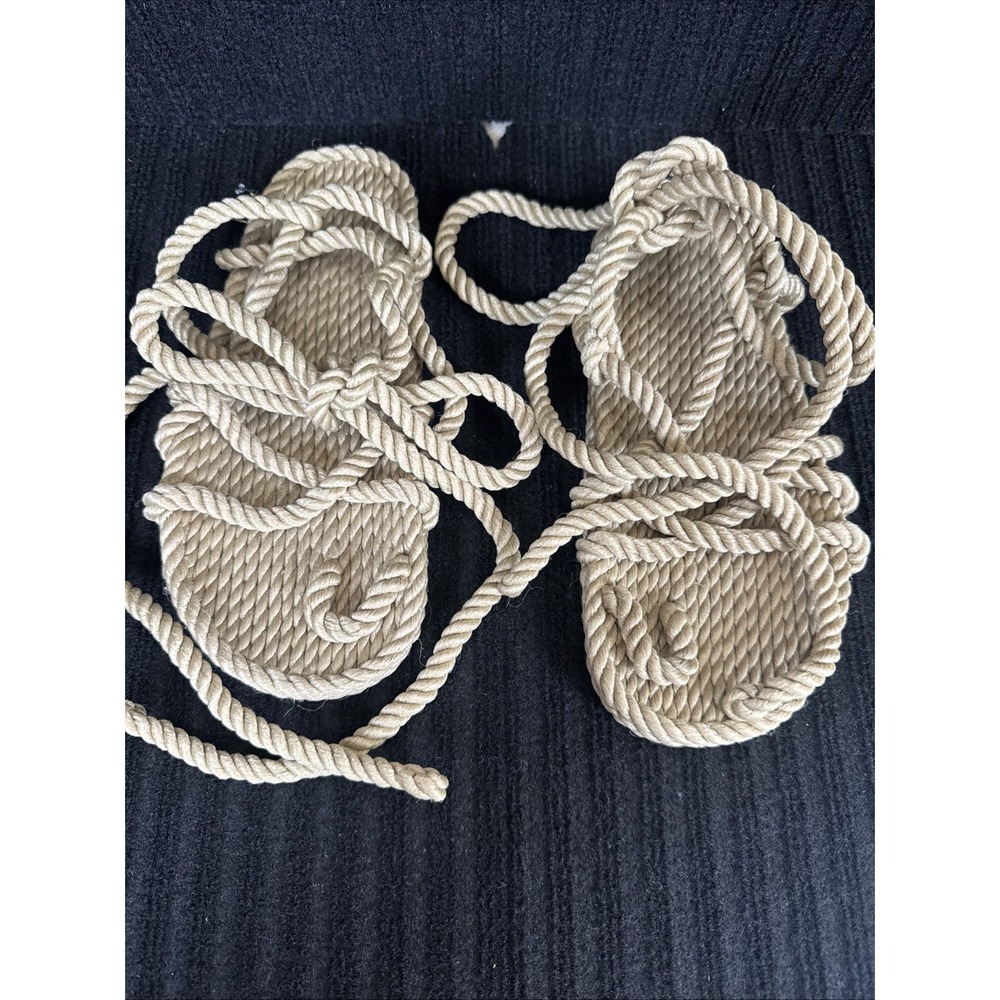 Nomadic State of Mind Kyma Camel Strappy Vegan Rope Sandals Size 37 US 7/7.5